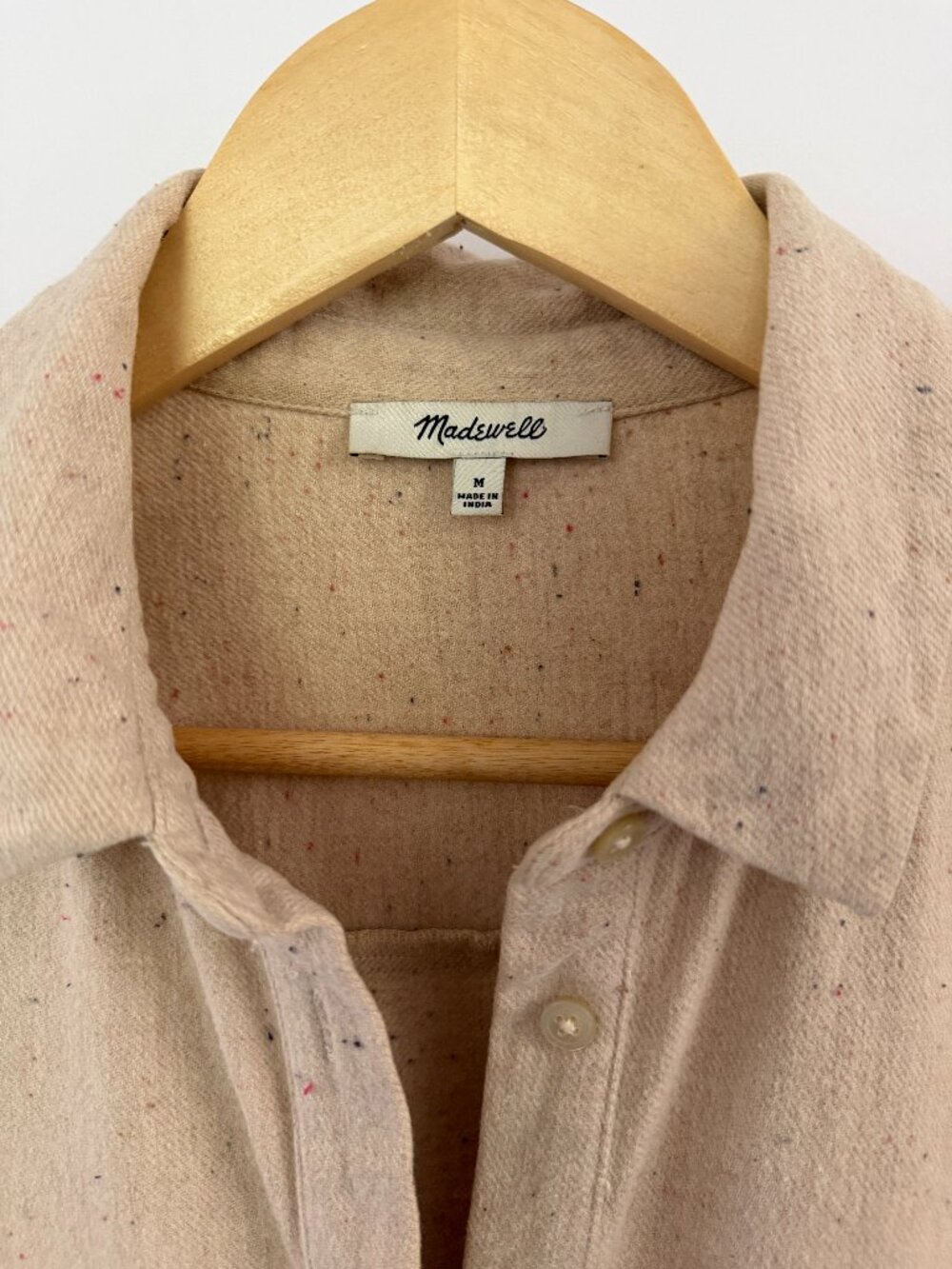Madewell Speckled Sunday Shirt in Light Pink Sold Out Color